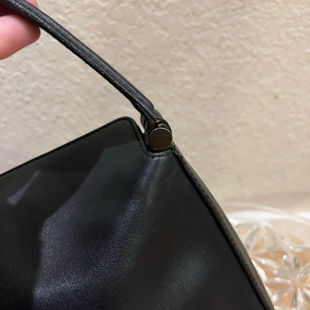 SOLD Vintage Coach Whitney in black leather with gunmetal hardware style 9181 - Picture 3 of 6